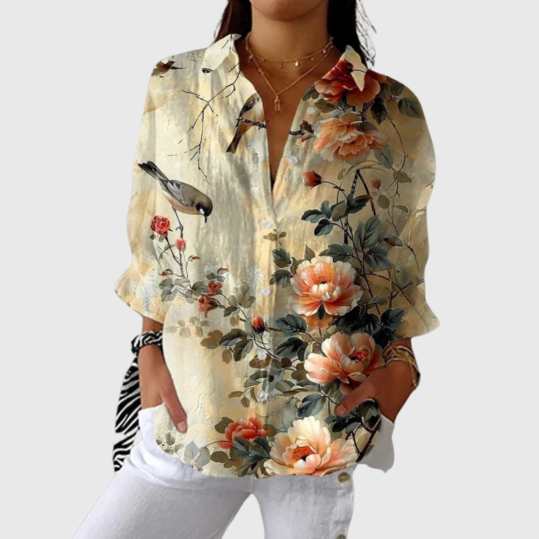 Aliénor™ | Blouse à Motifs Graphiques