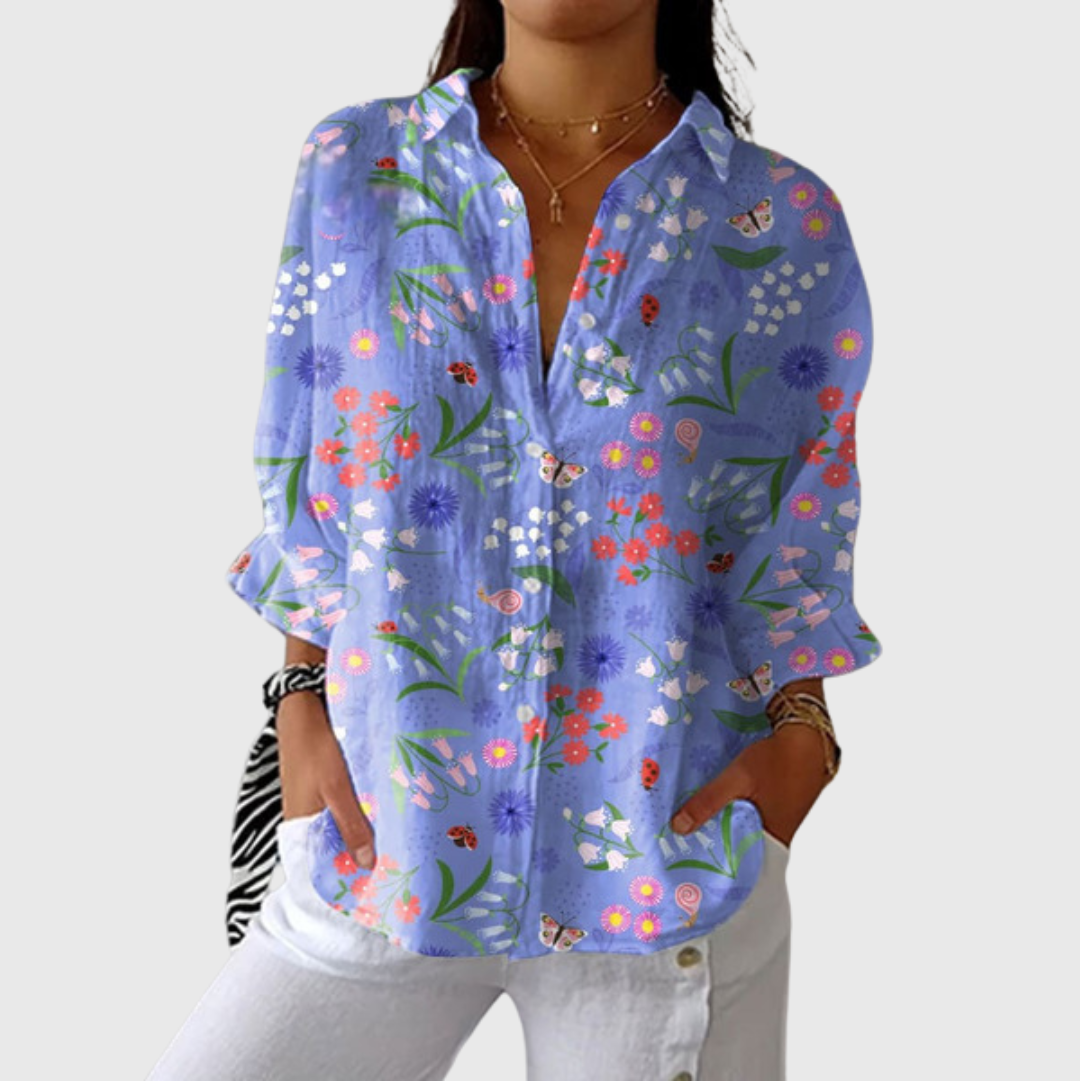 Charlotte™ | Blouse à Motifs Colorés