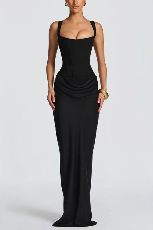 Éléonore | Robe Maxi Col Carré