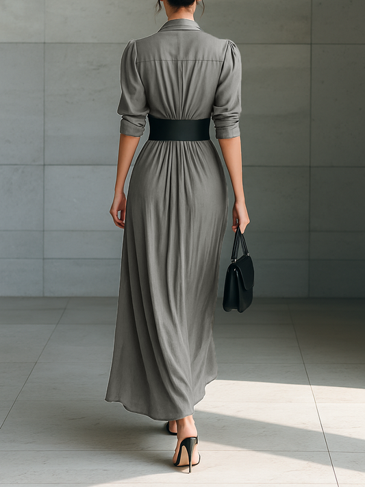 Zéphyrine™ | Robe Longue Plissée
