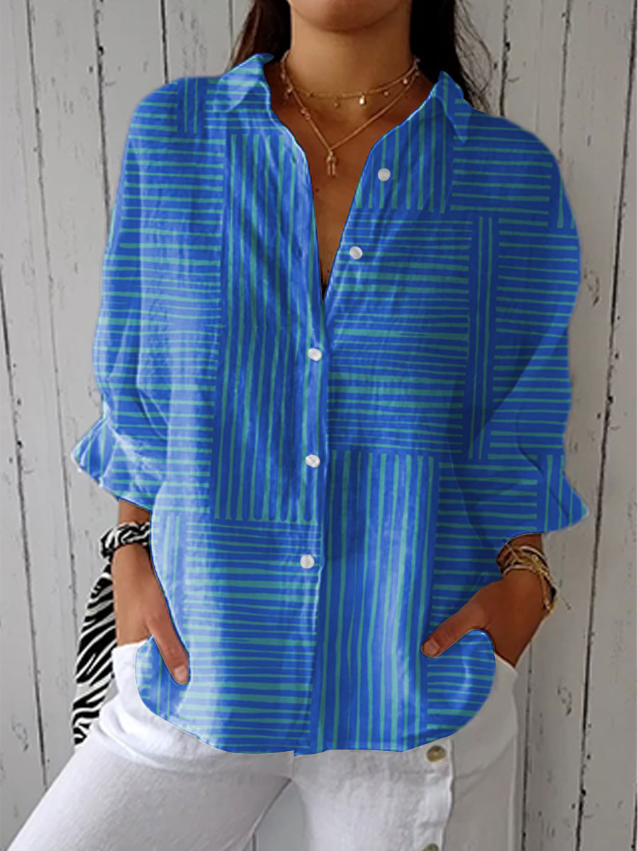 Séverine™ | Blouse Rayures Azur