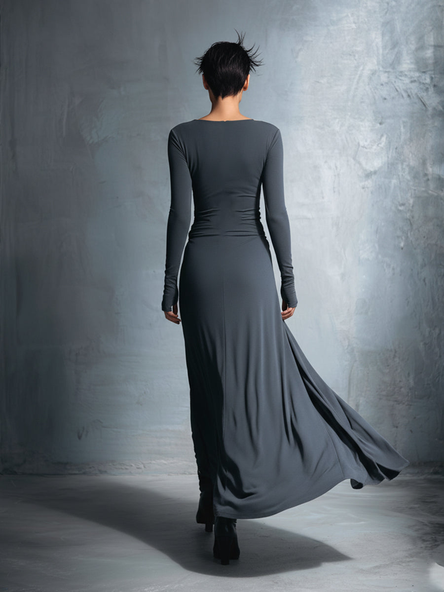 Edmée - Robe Maxi à Nœud Latéral