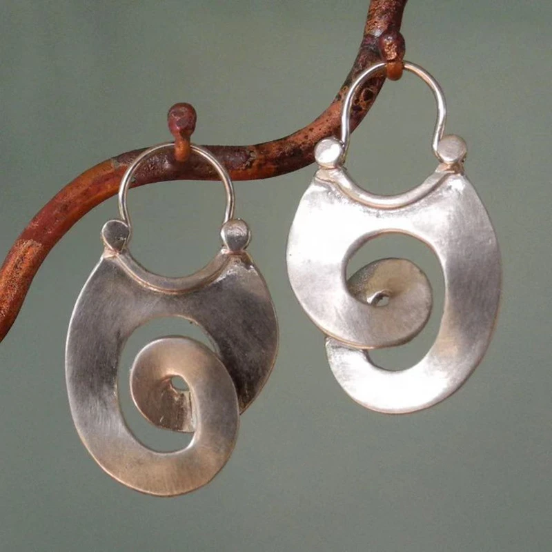 Josette™ | Boucles d'Oreilles Vintage Argentées Irrégulières