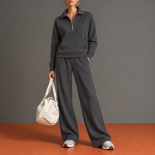 Jehanne - Ensemble Demi-Zip et Poche Kangourou