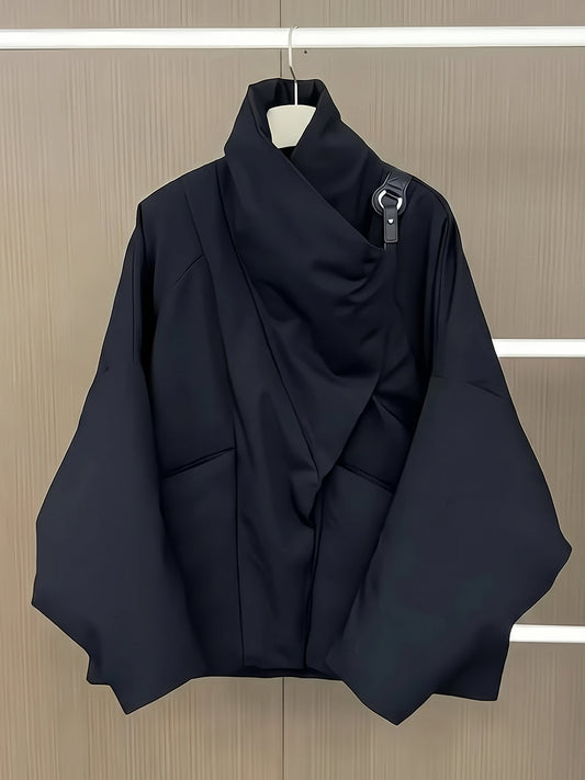 Anne-Dominique - Doudoune Drapée Asymétrique à Boucle