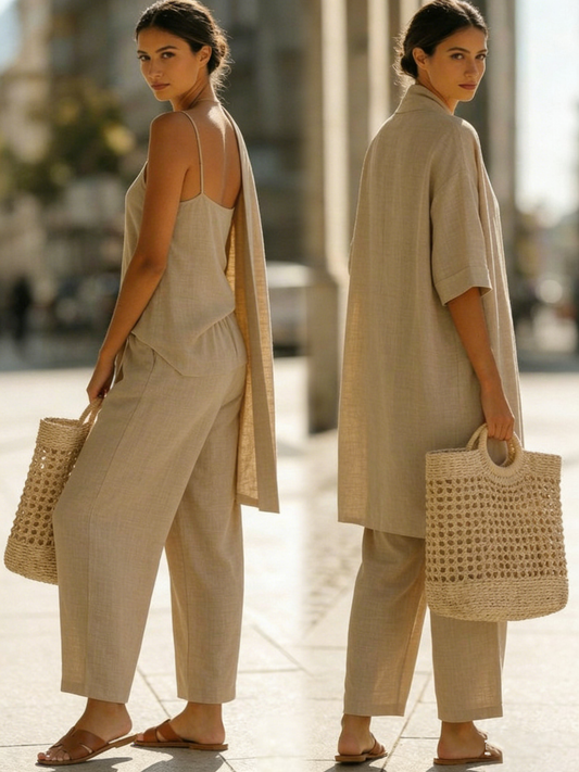 Bérénice | Ensemble Trois Pièces en Lin