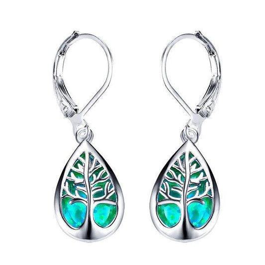 Sylvaine™ | Boucles d'Oreilles Arbre de Vie Dorées