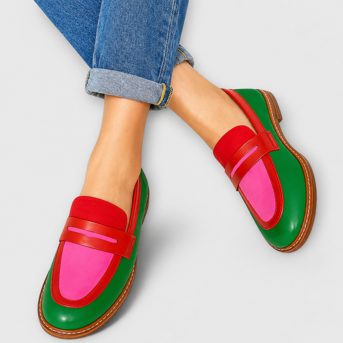 Lila™ | Mocassins Casual Bicolores