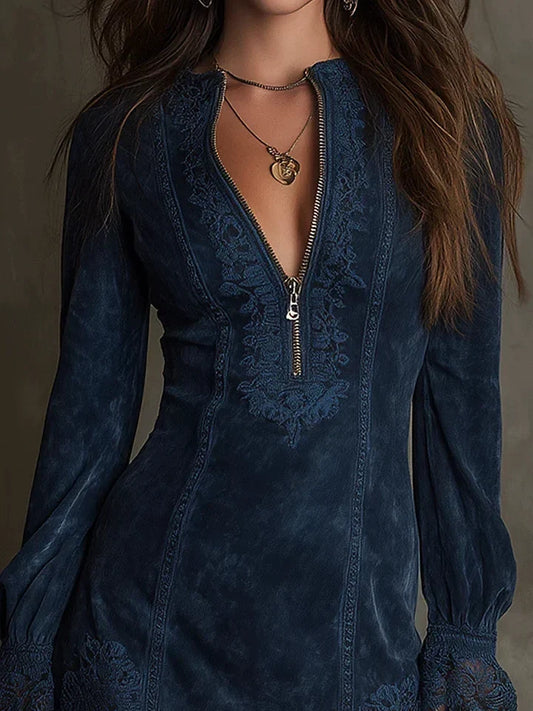 Déborah | Mini Robe en Suédine