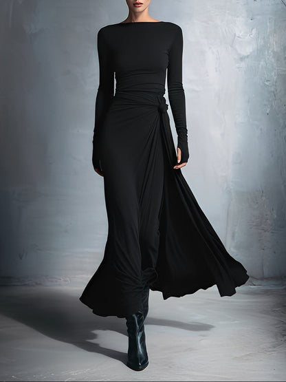Orane - Robe Maxi à Nœud Latéral