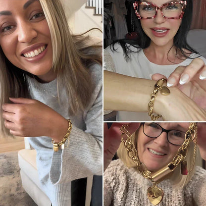 Juliette™ | Bracelet Chaîne Dorée Cœur