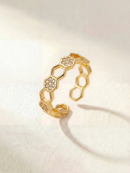 Lena | Modern öppen ring, guld