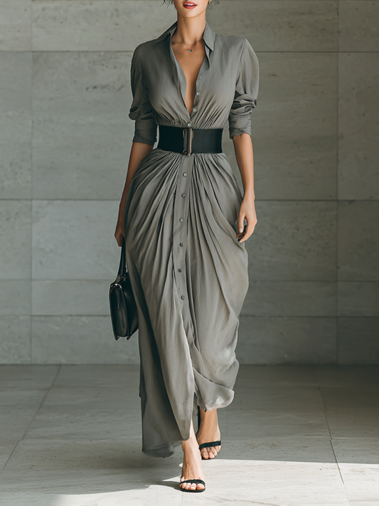 Zéphyrine™ | Robe Longue Plissée