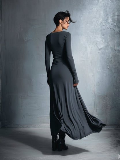 Orane - Robe Maxi à Nœud Latéral