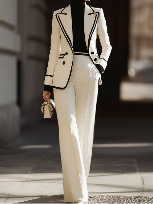 Zoé | Ensemble Tailleur avec Blazer Croisé