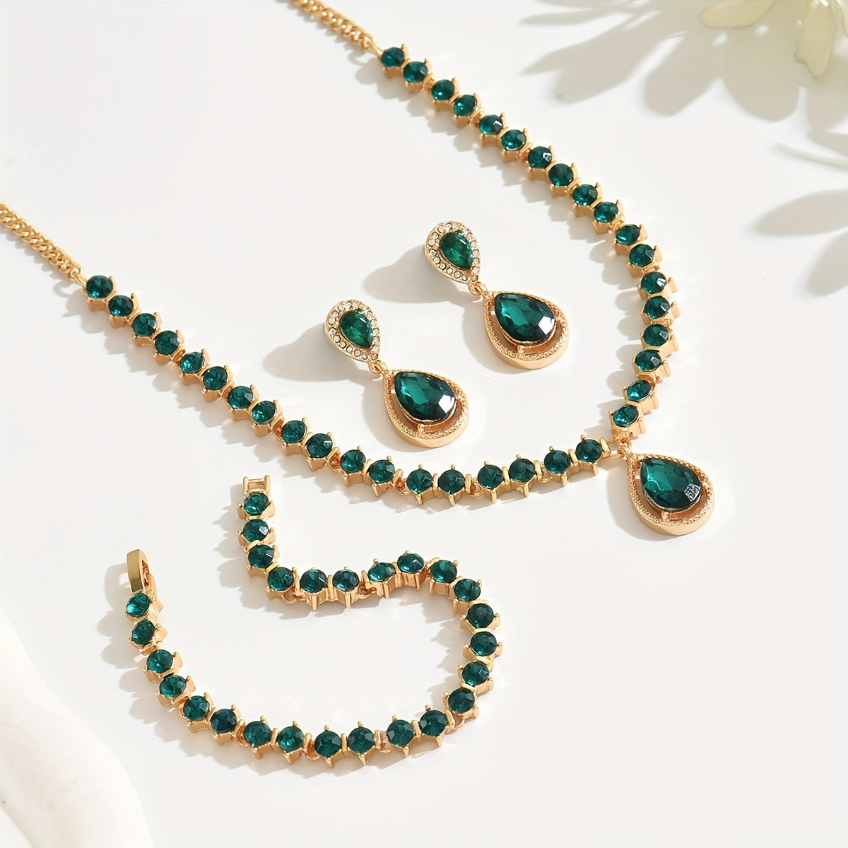 Fantine™ | Set Bijoux Cristal Géométrique Élégant