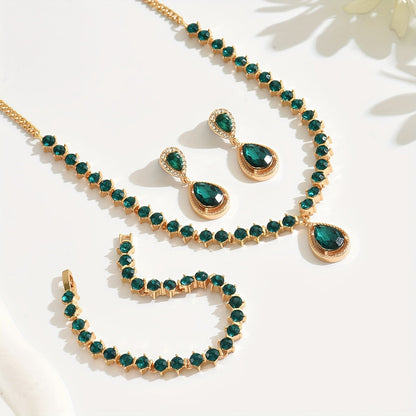 Fantine™ | Set Bijoux Cristal Géométrique Élégant