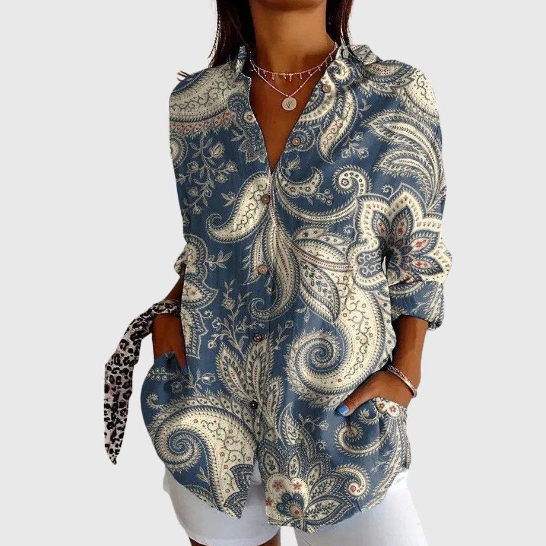 Clarisse™ | Blouse Fluide à Motifs