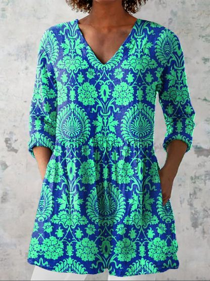 Beatrix | Blouse longue à col en V