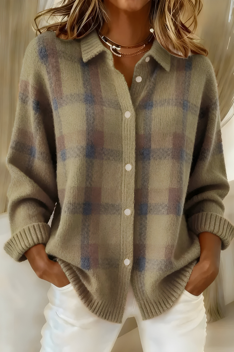 Colette | Cardigan à Carreaux