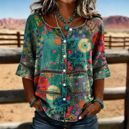 Sidonie | Blouse Fleurie Vintage