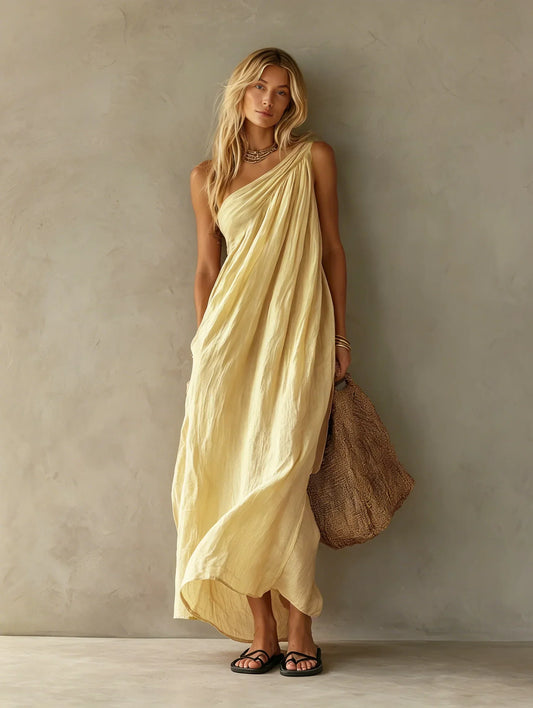 Priscille | Robe Maxi Élégante Sans Manches à Une Épaule