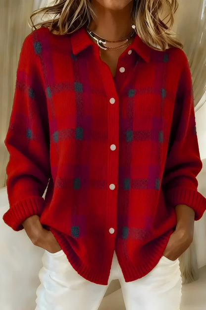 Colette | Cardigan à Carreaux
