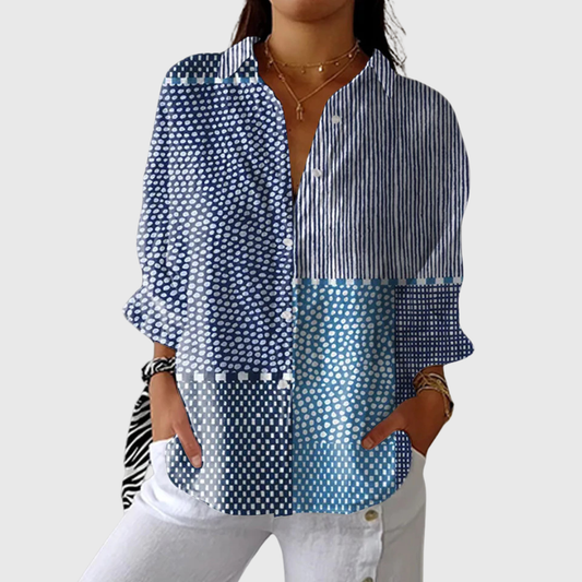 Jeanne™ | Blouse à Motifs Graphiques