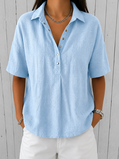 Ève™ | Blouse à Col et Boutons