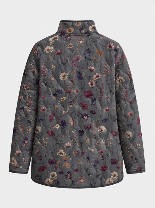 Naëlle | Veste Matelassée Imprimé Floral Vintage