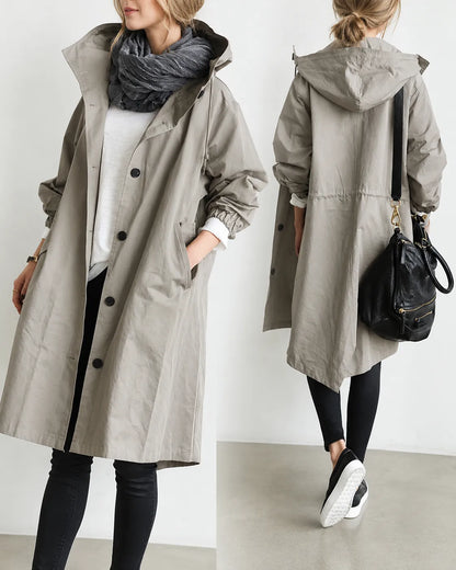 Maëva - Manteau Oversize à Capuche et Boutons