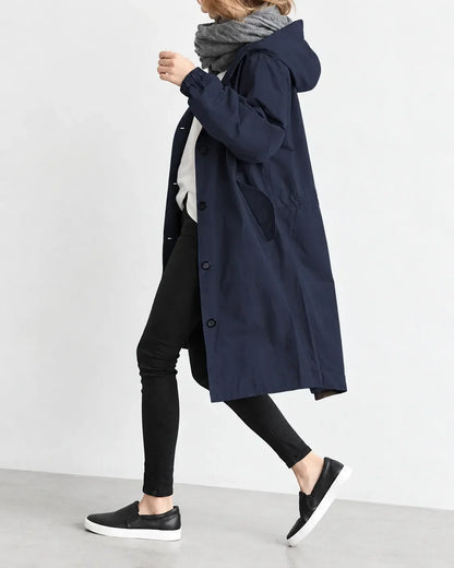 Maëva - Manteau Oversize à Capuche et Boutons