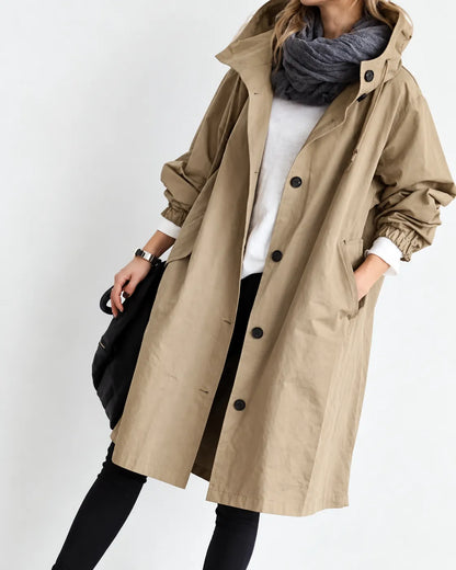 Maëva - Manteau Oversize à Capuche et Boutons