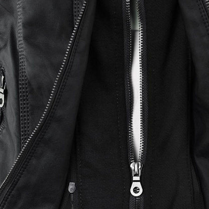 Célestine | Blouson Moto à Capuche