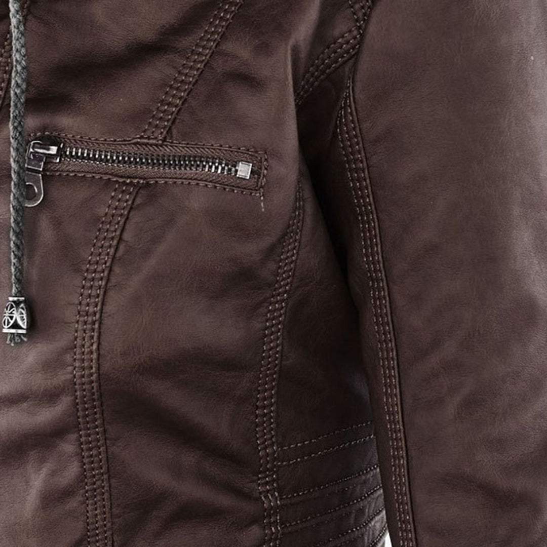 Célestine | Blouson Moto à Capuche