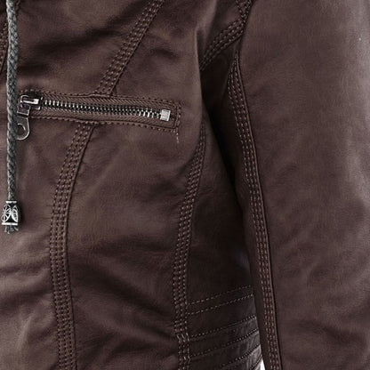 Célestine | Blouson Moto à Capuche