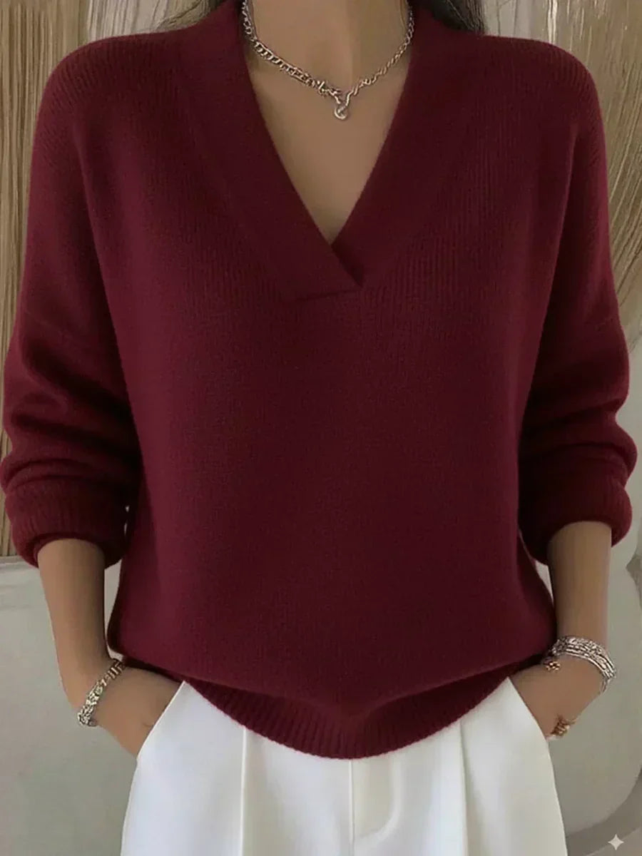 Vivienne | Pull Col en V Détendu