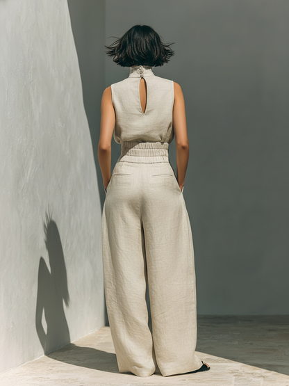 Delphine | Ensemble avec Top à Col Montant