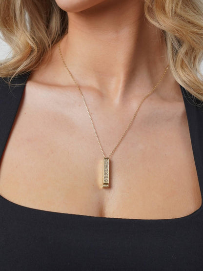 Bea | Halsband med ”I Love You”-hänge, guld