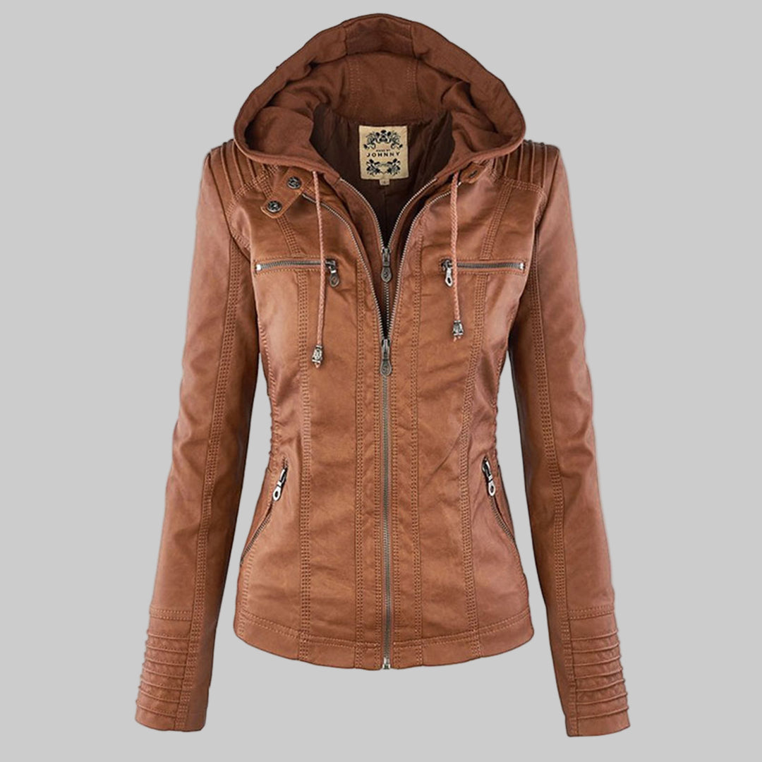 Célestine | Blouson Moto à Capuche
