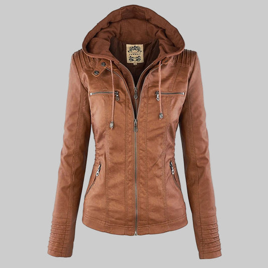 Célestine | Blouson Moto à Capuche