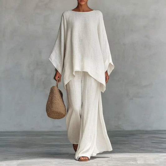 Cristina | Ensemble Deux Pièces à Manches Longues et Pantalon Large