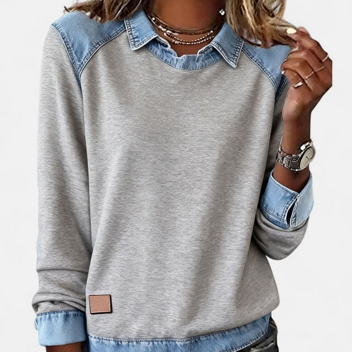 Gloria | Pull Bicolore Contrasté