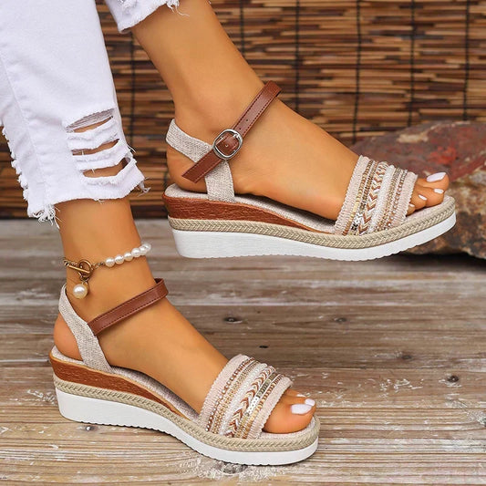 Éliane™ | Sandales d'Été Bohème Chic