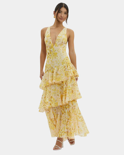 Isa | Robe maxi florale élégante