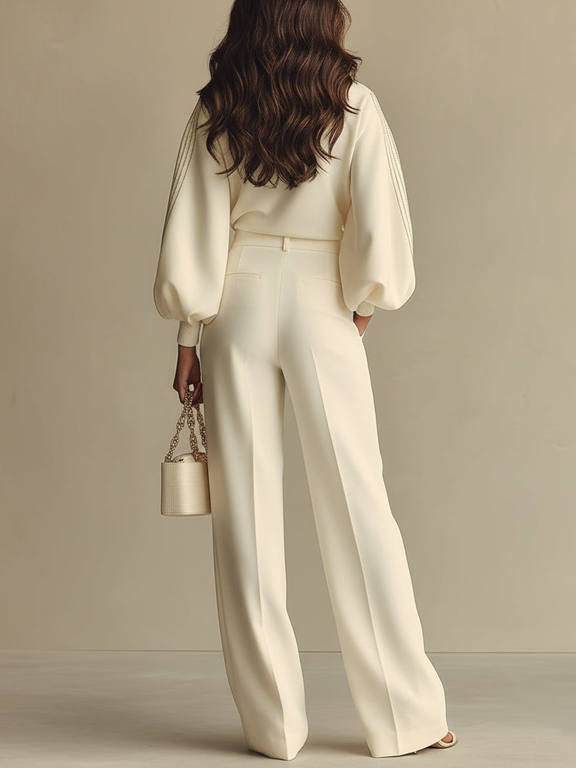 Annabelle | Ensemble Côtelé avec Pantalon Large