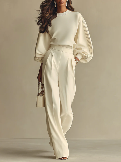 Annabelle | Ensemble Côtelé avec Pantalon Large