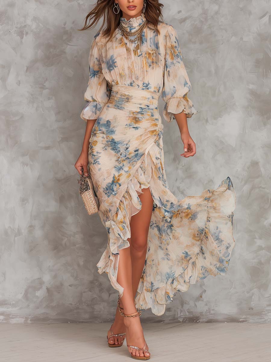 Capucine | Robe Maxi Fleurie Vintage