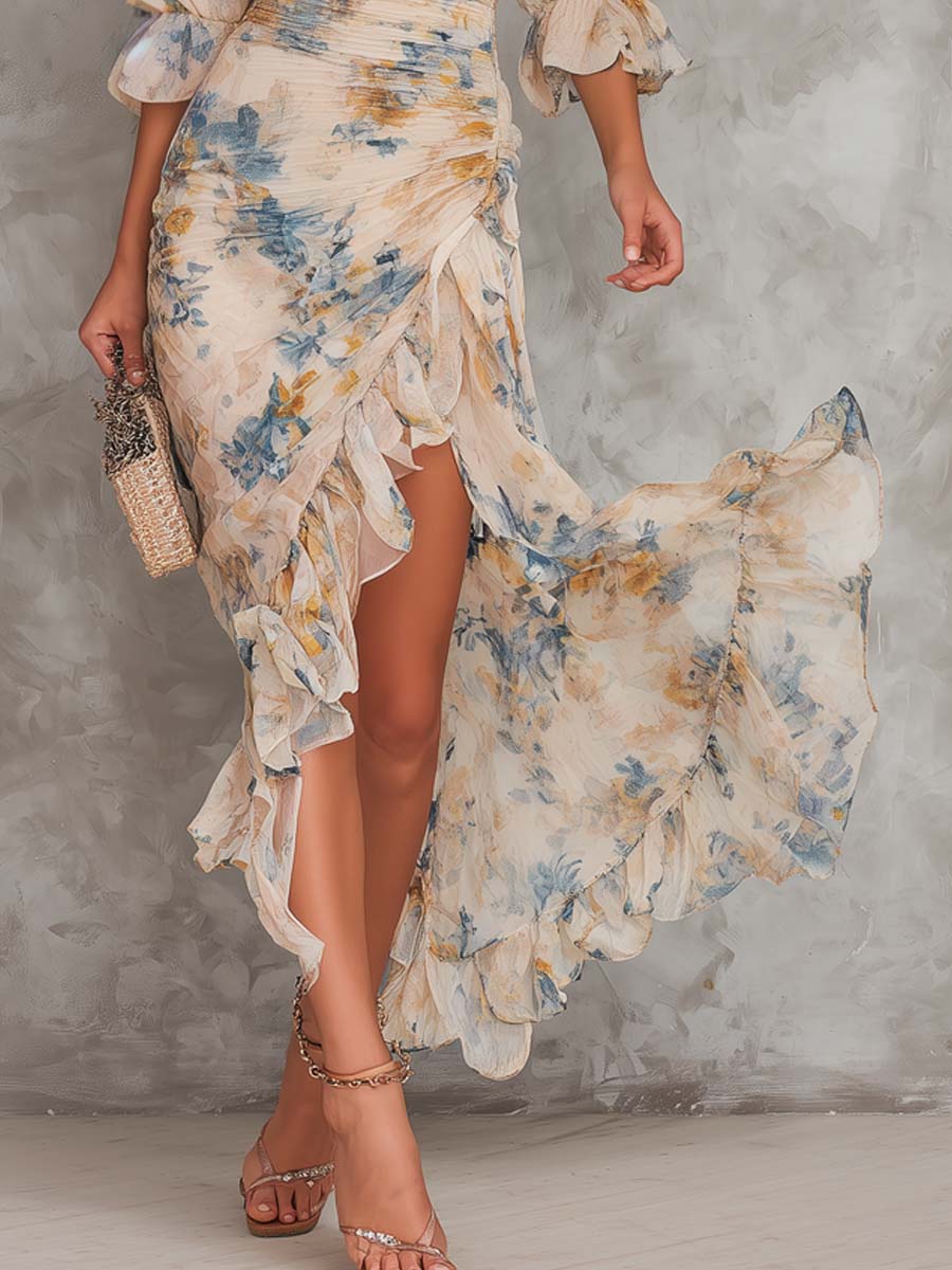 Capucine | Robe Maxi Fleurie Vintage