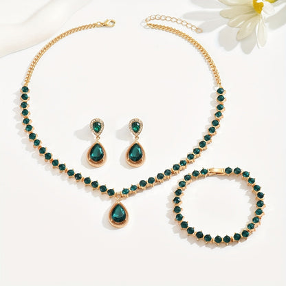 Fantine™ | Set Bijoux Cristal Géométrique Élégant
